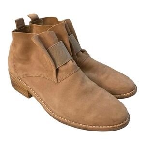 EILEEN FISHER Soul Nubuck Leather Ankle Desert Boots Antelope Brown